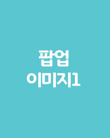 혜민병원 — 청록색 배경에 흰색 한글로 '팝업 이미지1'이라는 문구가 적혀 있는 이미지입니다